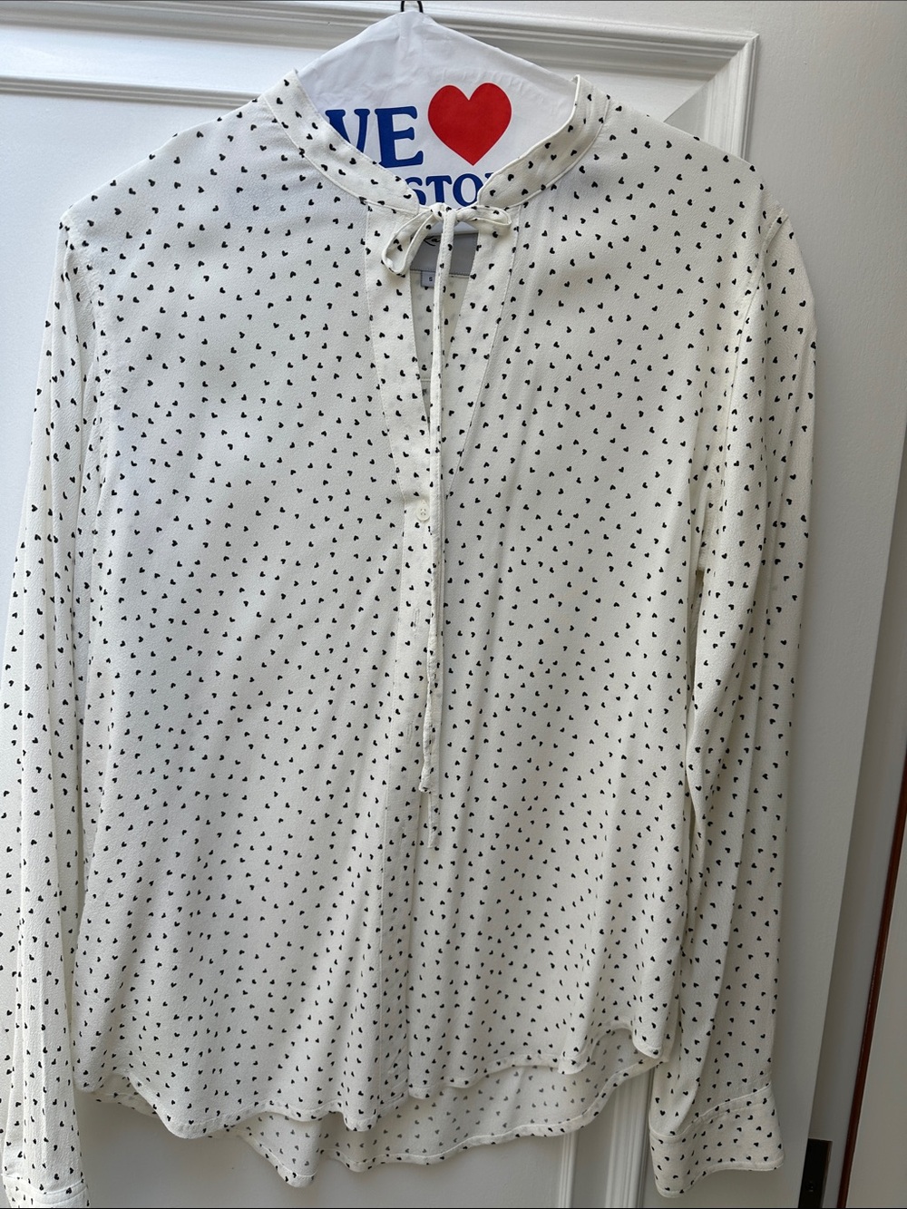 Rails Button Down with Heart Print